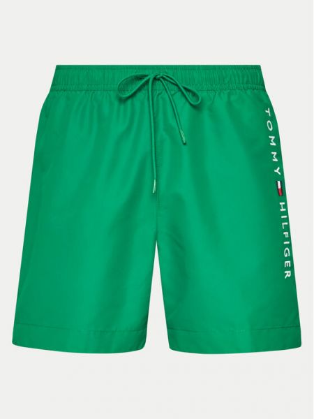 Priliehavé šortky Tommy Hilfiger zelená