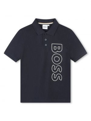 Polo con stampa Boss Kidswear blu