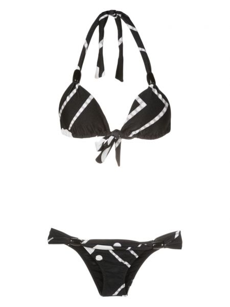 Bikini à imprimé à motif géométrique Adriana Degreas