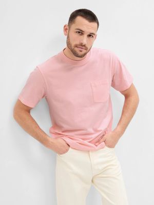 Тениска с джобове Gap розово