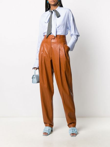 Pantalones de cintura alta oversized Jejia marrón