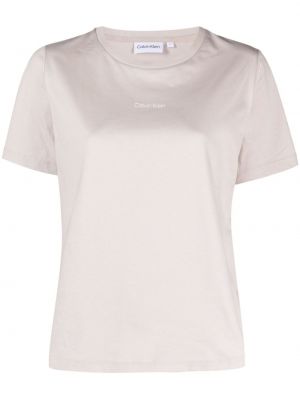 Medvilninis marškinėliai Calvin Klein pilka