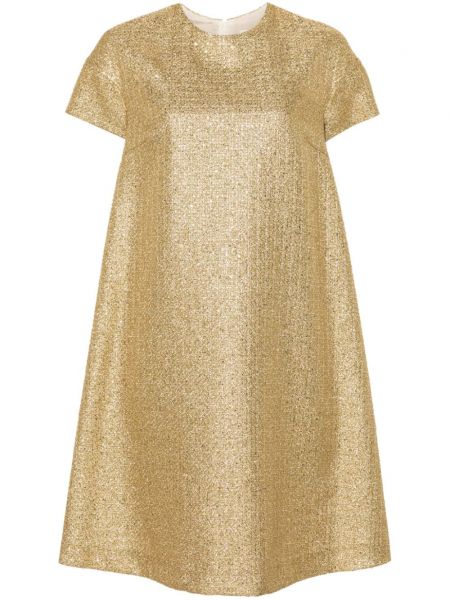 Plisirana mini obleka Odeeh zlata