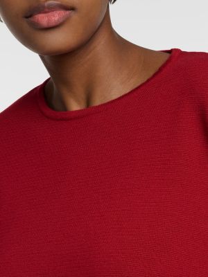 Jersey de lana de tela jersey Max Mara rojo