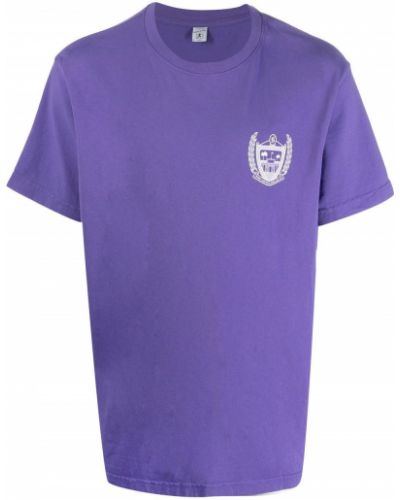 Kokvilnas t-krekls ar apdruku Sporty & Rich violets