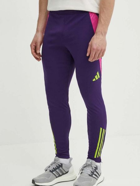 Fioletowe spodnie sportowe Adidas Performance