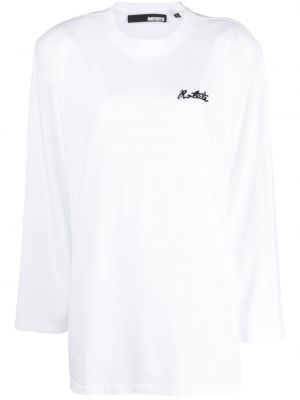 Bombažna majica s cekini Rotate bela
