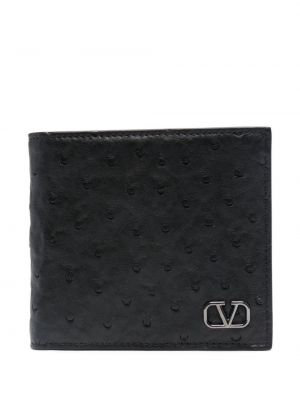Kožená peňaženka Valentino Garavani čierna
