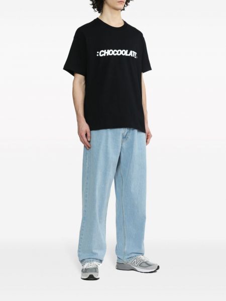 T-shirt aus baumwoll mit print Chocoolate schwarz