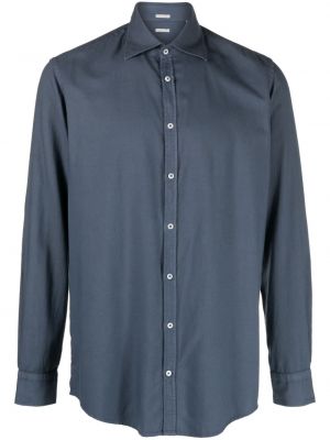 Βαμβακερό πουκάμισο Massimo Alba μπλε