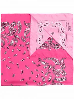 Paisley trykt silke skjerf Kenzo rosa