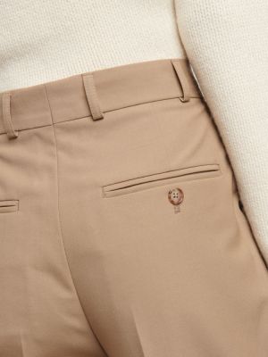 Plisované rovné kalhoty Totême béžové