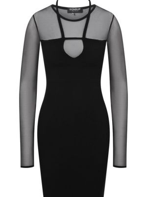 Черное платье из вискозы Dondup