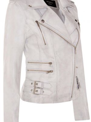 Мотоциклетная куртка ретро Infinity Leather белая