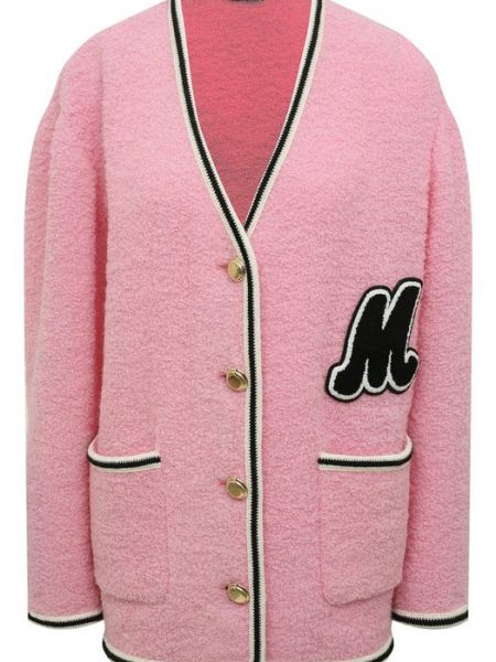 Шерстяной пиджак Miu Miu розовый