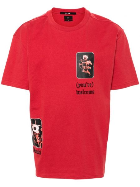 Bavlnené tričko Ksubi červená