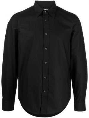 Памучна риза Diesel черно