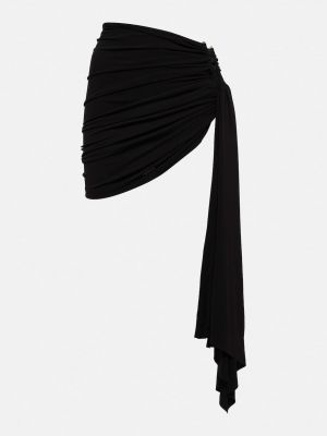 Мини-юбка с вырезом и драпировкой CHRISTOPHER ESBER черный