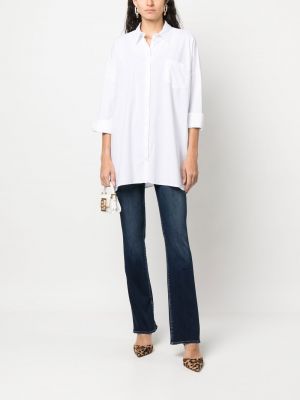 Kokvilnas krekls ar kabatām Semicouture balts