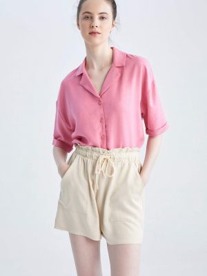 Piżama z krótkim rękawem Defacto różowa