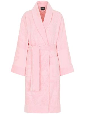 Жакардов памучен халат Dolce & Gabbana розово