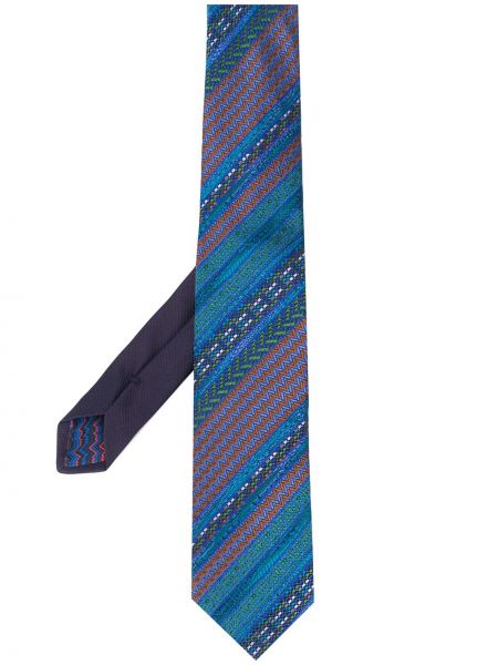 Corbata de tejido jacquard Missoni azul