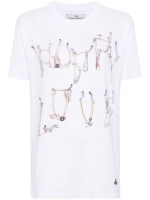 Kokvilnas t-krekls Vivienne Westwood balts