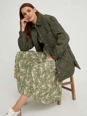 Answear Lab rövid kabát női, zöld, átmeneti