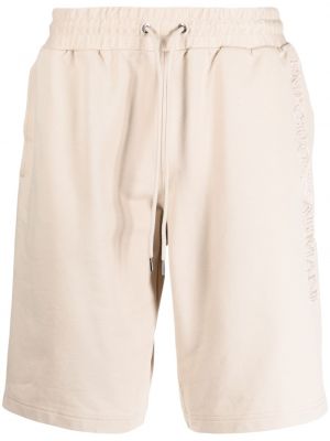 Shorts de sport brodeés Emporio Armani beige