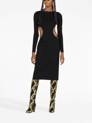 Křišťálové večerní šaty Gucci černé