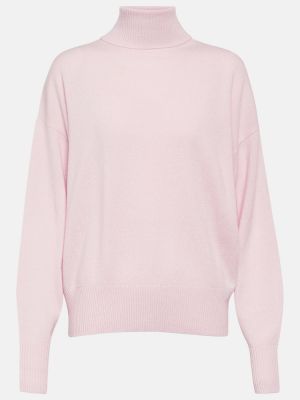 Kašmira vilnas džemperis ar augstu apkakli Jardin Des Orangers rozā