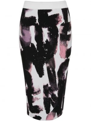 Midi sukňa s abstraktným vzorom Alexander Mcqueen