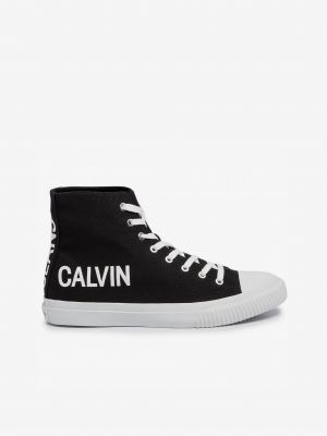 Tenisky s nápisom Calvin Klein Jeans čierna