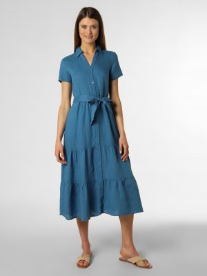 Lniana sukienka More & More, niebieski