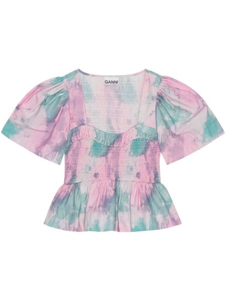 Pamučna bluza tie-dye Ganni