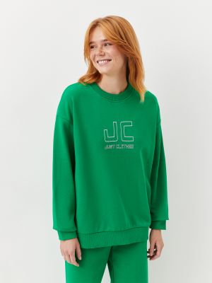 Свитшот Just Clothes зеленый