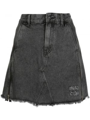 Spódnica jeansowa z frędzli Musium Div. szara