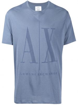 Overdimensjonert trykt t-skjorte Armani Exchange blå