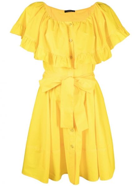Платье на пуговицах Twinset, желтое
