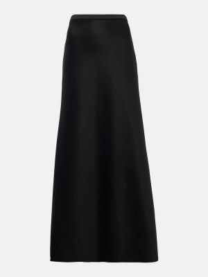 Bavlněné dlouhá sukně jersey Max Mara černé