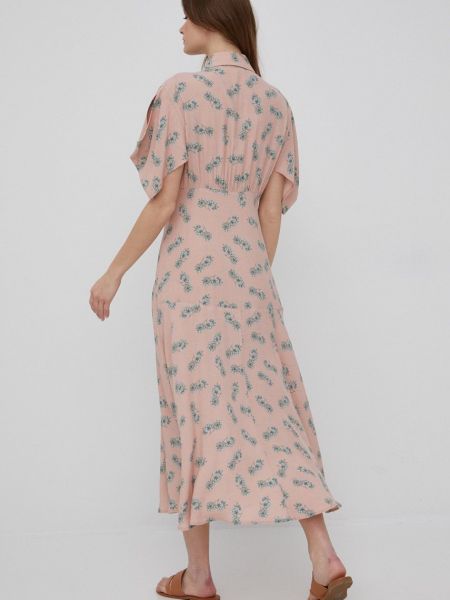 Hosszú ruha Sisley rózsaszín