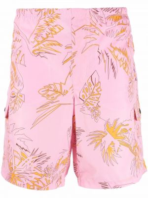Kratke hlače z abstraktnimi vzorci Palm Angels roza