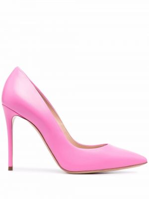 Lær pumps Casadei rosa