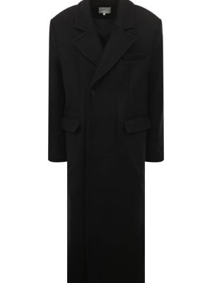 Шерстяное пальто Loulou Studio черное