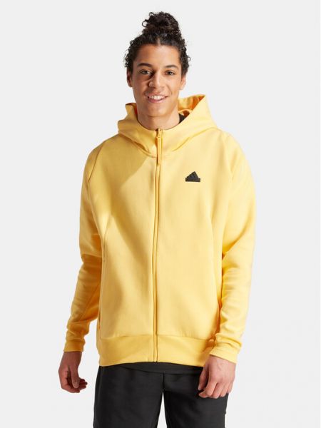 Желтое худи свободного кроя Adidas