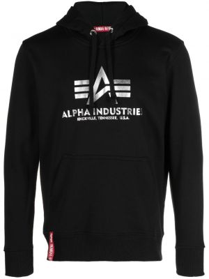 Hoodie Alpha Industries svart