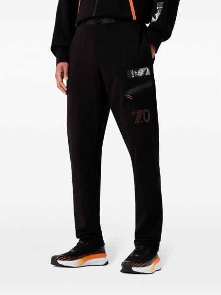Spodnie sportowe bawełniane z nadrukiem Ea7 Emporio Armani