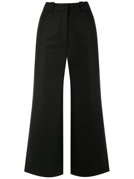 Укороченные брюки со вставками Andrea Marques, черные
