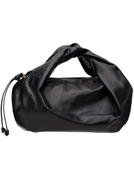 Кожаная сумка Dries Van Noten черная