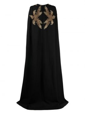 Krepové večerní šaty s výšivkou Rhea Costa černé